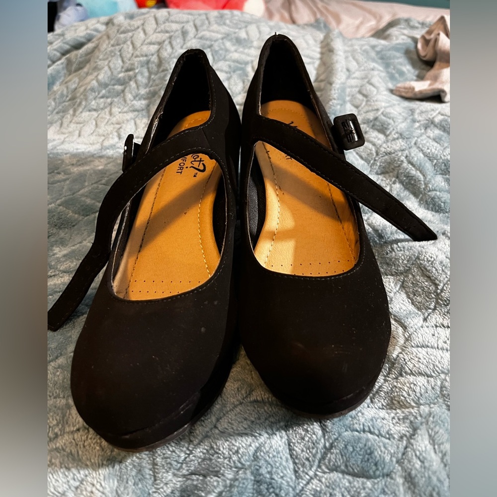 Black coverup heels
